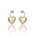 Golden Polish Heart Shape Western Earrings