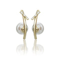 New Sterling Fancy Earrings With Big Perl