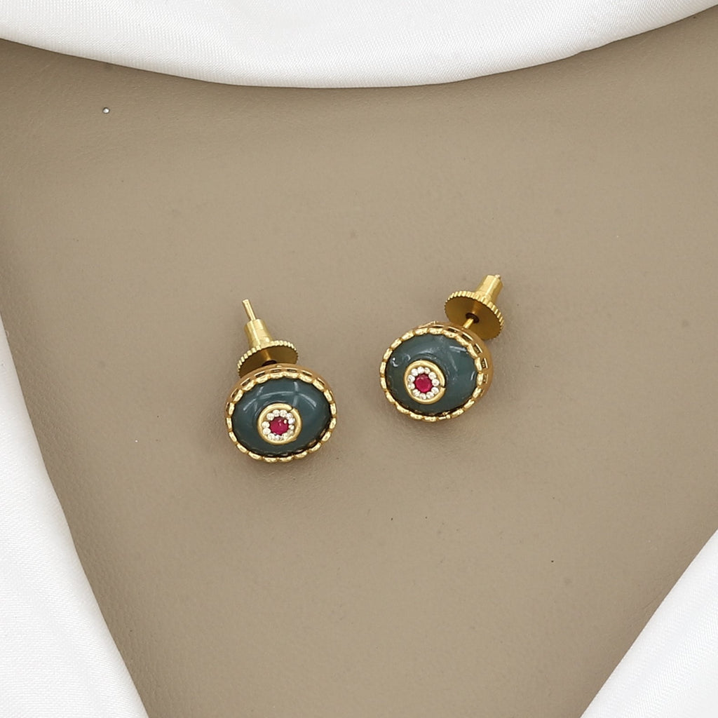 Traditional Gold-Plated Enamel Station Necklace Set