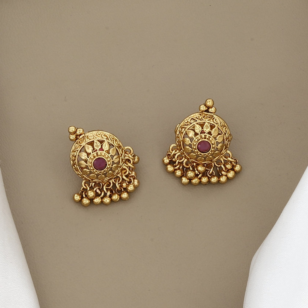 Traditional Gold-Plated Stone-Studded Long Mala Set