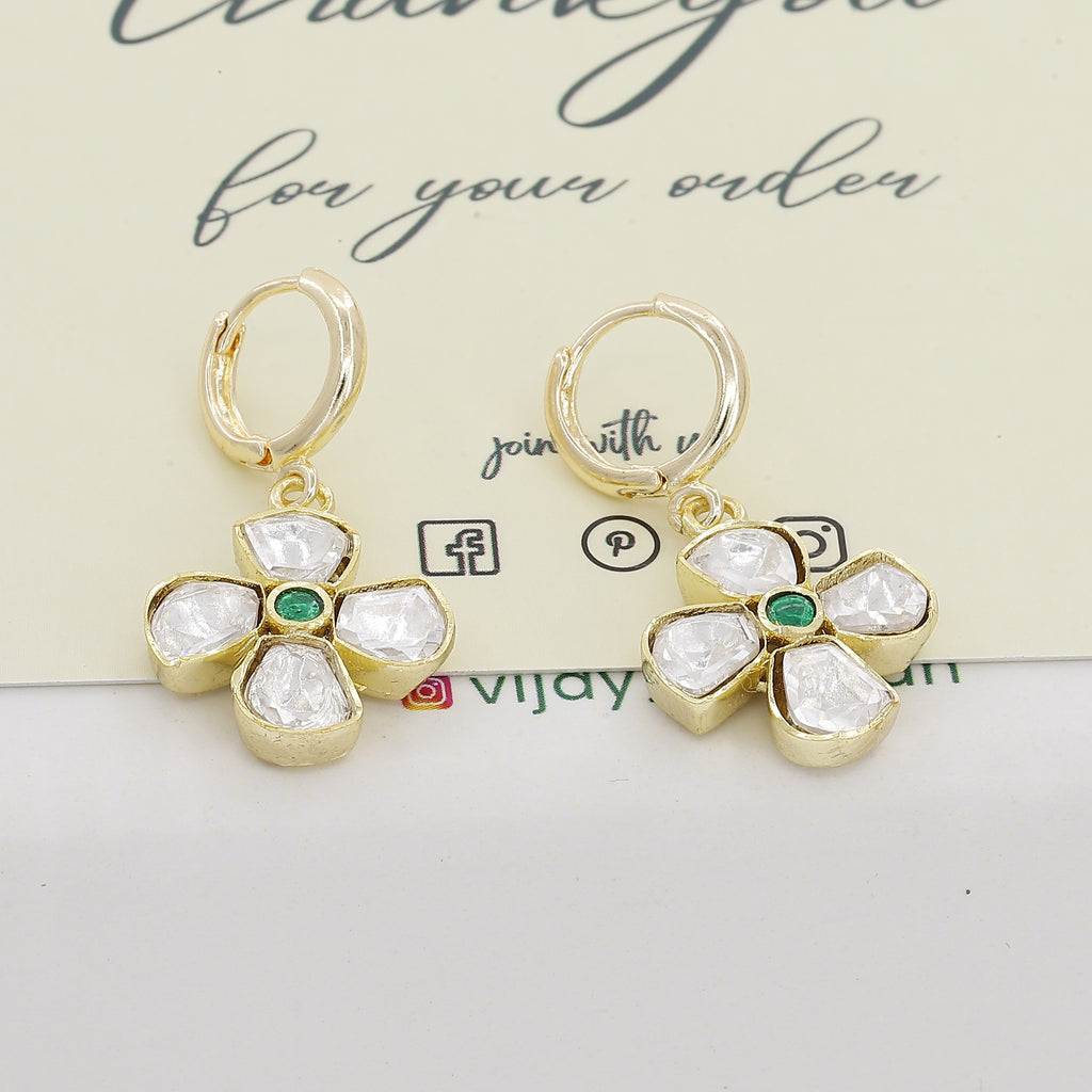 Kundan Mini Antique Top Earrings