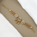 Antique Gold Finish Stone-Studded Charm Bracelet