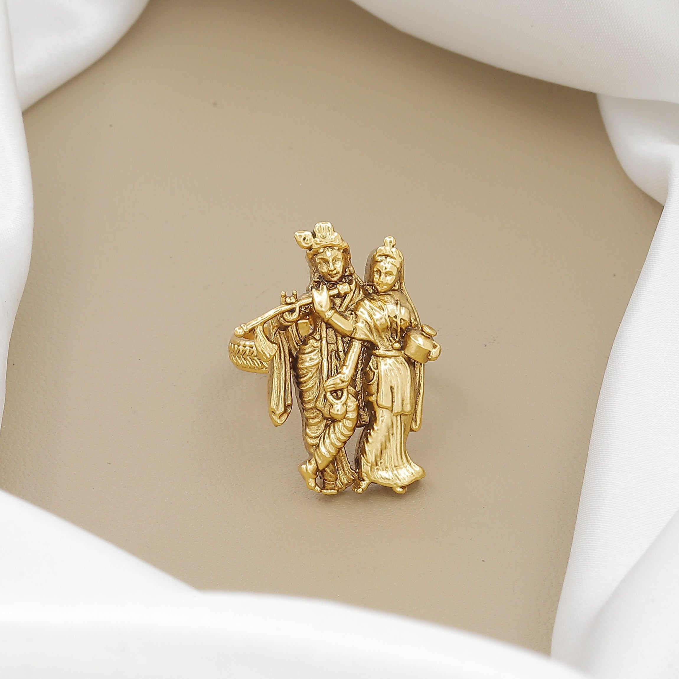 Exquisite Indian Antique Radha Krishna Ring
