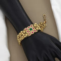 Antique Gold Finish Ruby & Emerald Bracelet