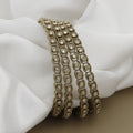 Mahendi Polish Solitaire American Diamond Set of 4 Bangles