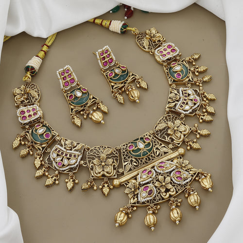 Antique Handcrafted Necklace & Earrings