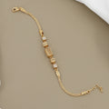 Golden Lattice Cube Western Bracelet