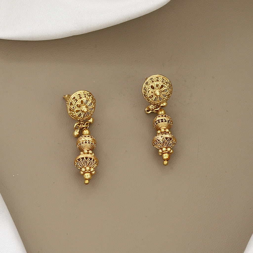 Traditional Gold-Plated Filigree Beaded Long Mala Set