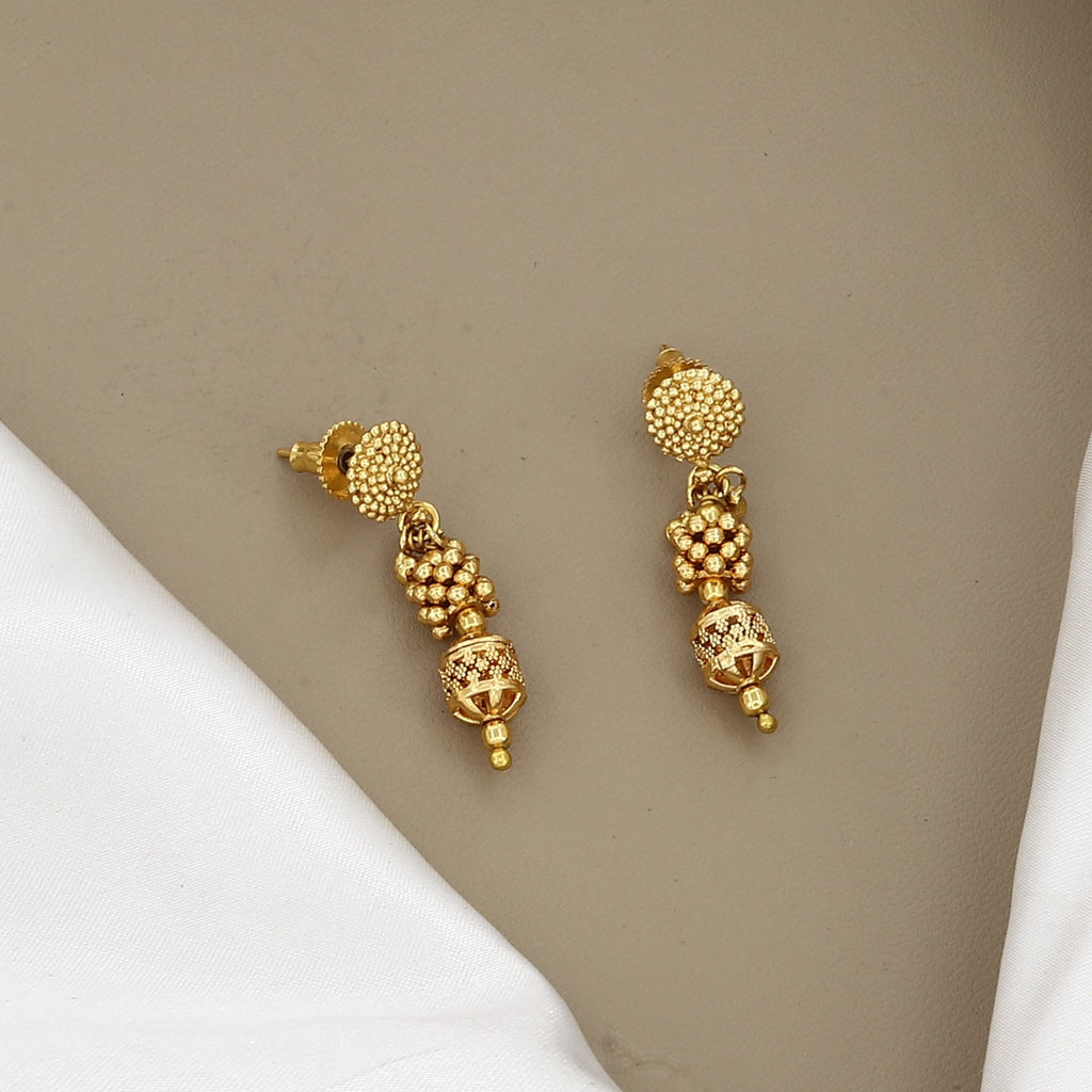 Traditional Gold-Plated Patterned Beaded Long Mala Set
