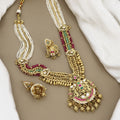 Traditional Gold-Plated Multi-Strand Long Necklace Set