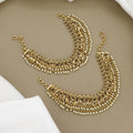 Antique Gold Multi-Layered Pearl Ear Chains