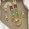 Traditional Gold-Plated Multi-Strand Long Wedding Necklace Set