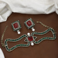 Emerald & Ruby Crystal Diamond Choker Set