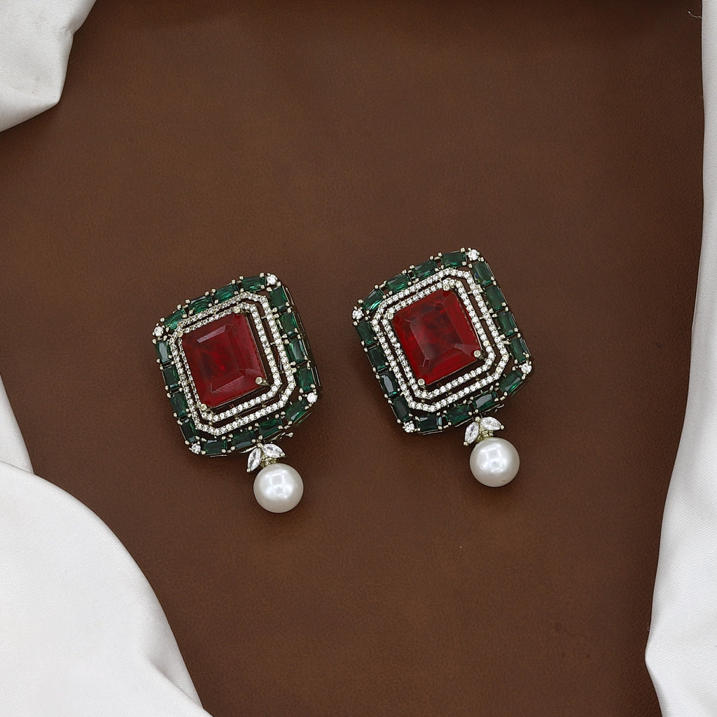 Emerald & Ruby Crystal Diamond Choker Set