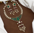 Regal Polki, Emerald & Ruby Statement Necklace Set