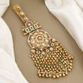 Antique Gold Octagonal Kamar Juda with Kundan & Bead Tassels