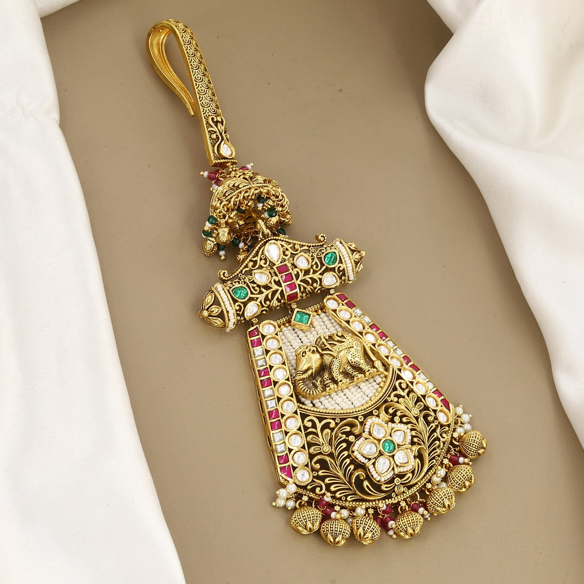 Antique Gold Elephant Kamar Juda