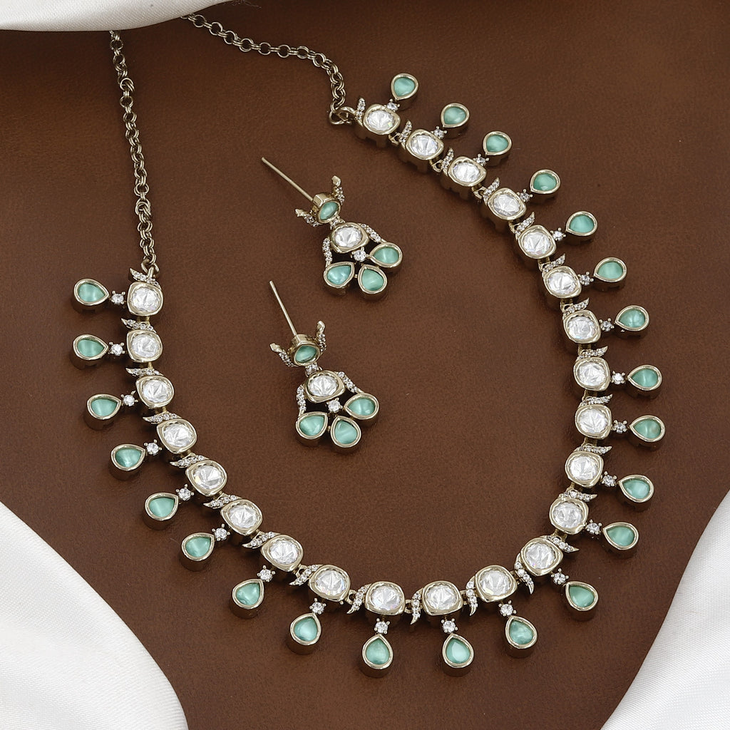Stone & Polki Wedding Necklace Set