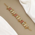 Exquisite Gold-Plated Multicolored Stone Traditional Bracelet