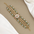 Grand Gold-Plated Polki & Bead Multi-Strand Statement Bracelet