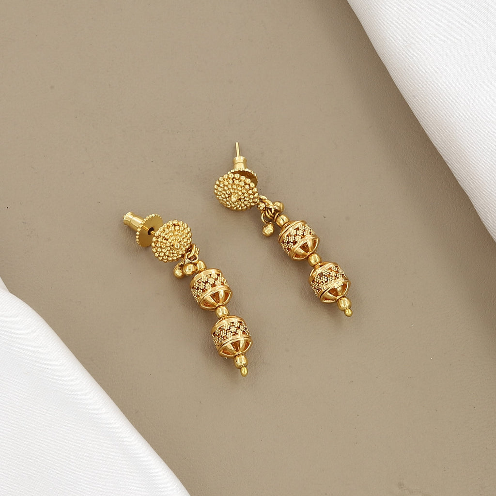 Traditional Gold-Plated Patterned Beaded Mala Set