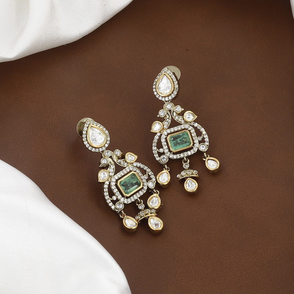 Multi-Strand Pearl, Polki & Emerald Necklace Set