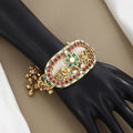 Bridal Gold-Plated Statement Bracelet with Pearls & Gemstones