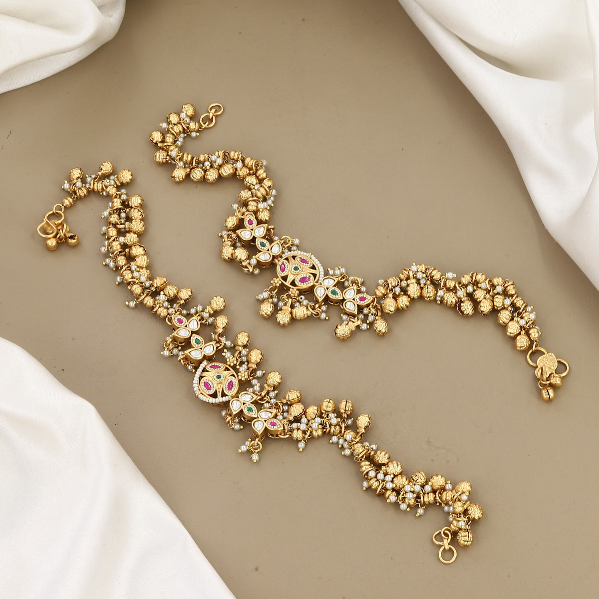Traditional Gold Plated Wedding Payal for Women