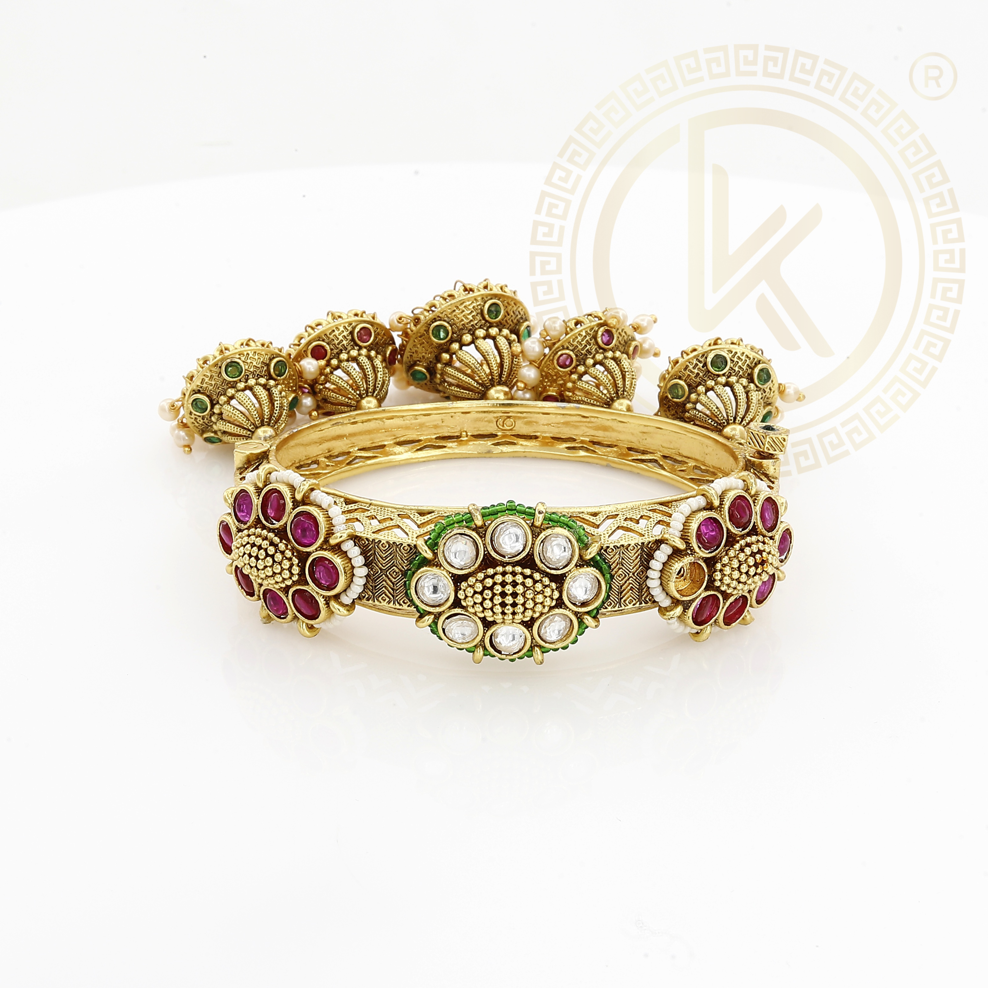 Statement Kundan Antique Kada for Weddings & Festivals