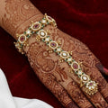 Ruby & Emerald Hand Harness Traditional Kundan & Polki Haath Panja