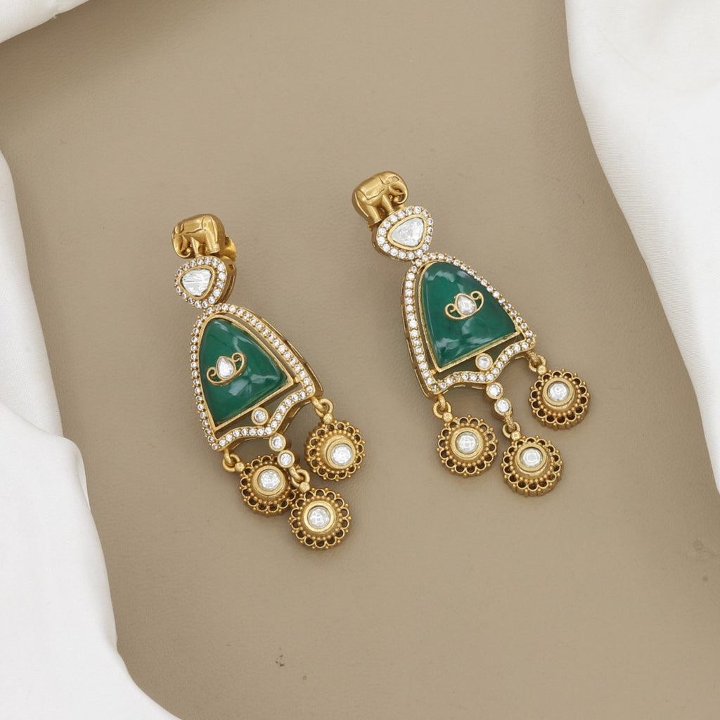 Multi-Color Statement Necklace Set with Elephant Motifs