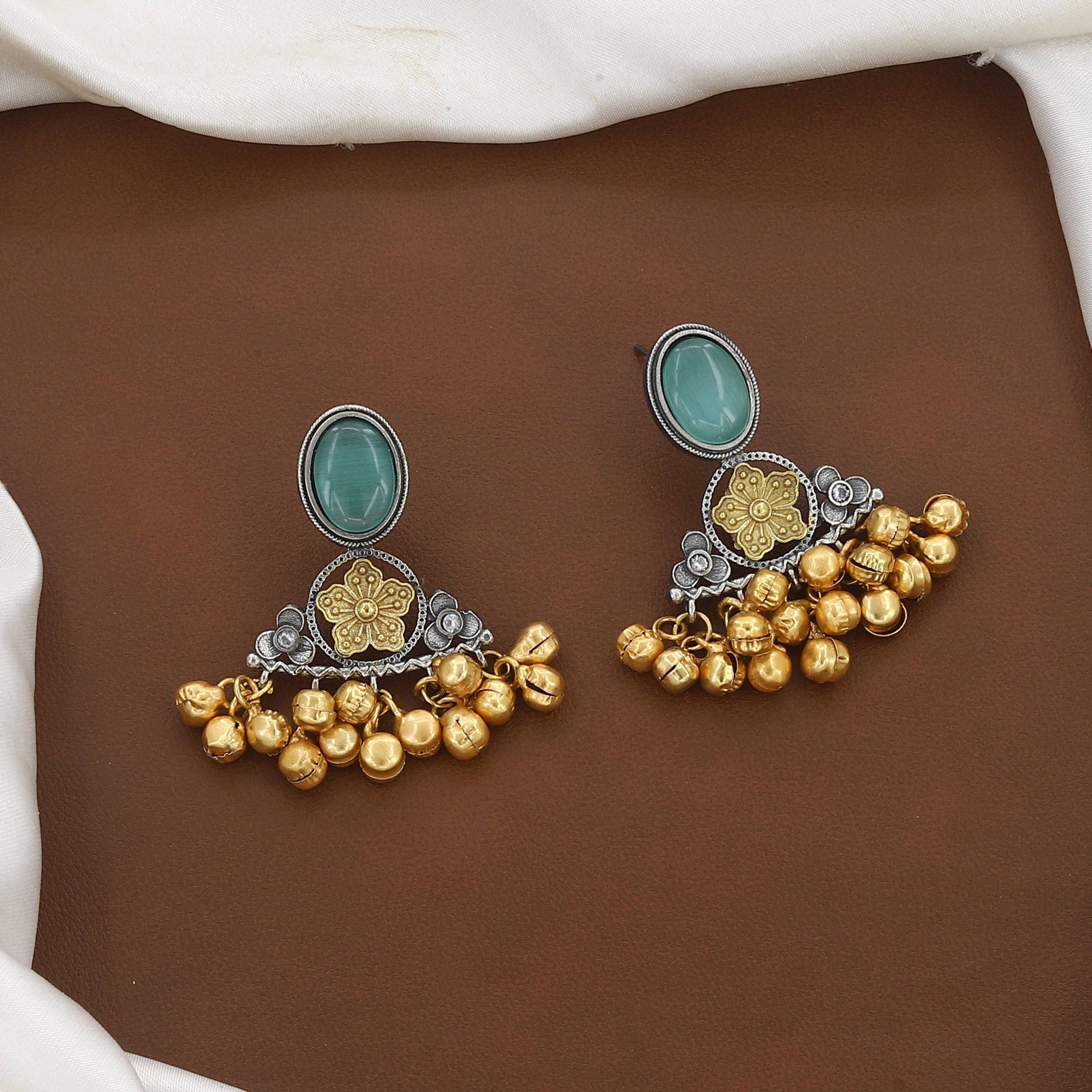 Artisanal Peacock Motif Dual-Tone Necklace Set