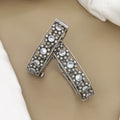 Handcrafted Oxidized Silver Flower Patla Set for Women