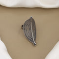 Oxidized Silver Shield Statement Ring