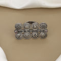 Oxidised Silver Symbolic Cocktail Ring for Women
