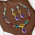 Multicolor Gemstone Necklace Set