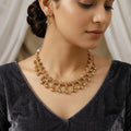 Traditional Antique Necklace Set with Dangling Charms