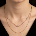 Silver Accents Minimalist Two-Tone Layered Necklace
