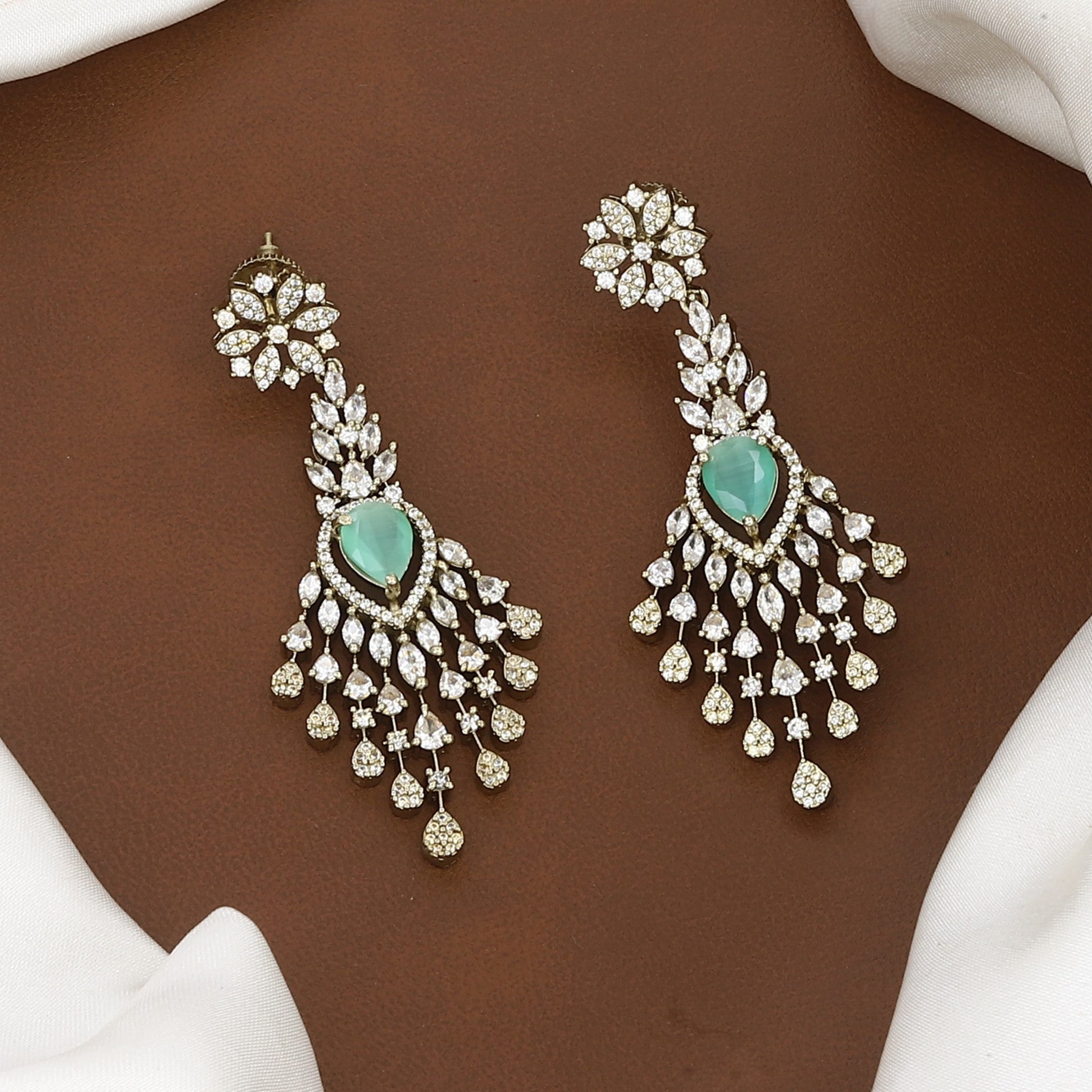 Designer Stone & Cubic Zirconia Diamond Necklace Set