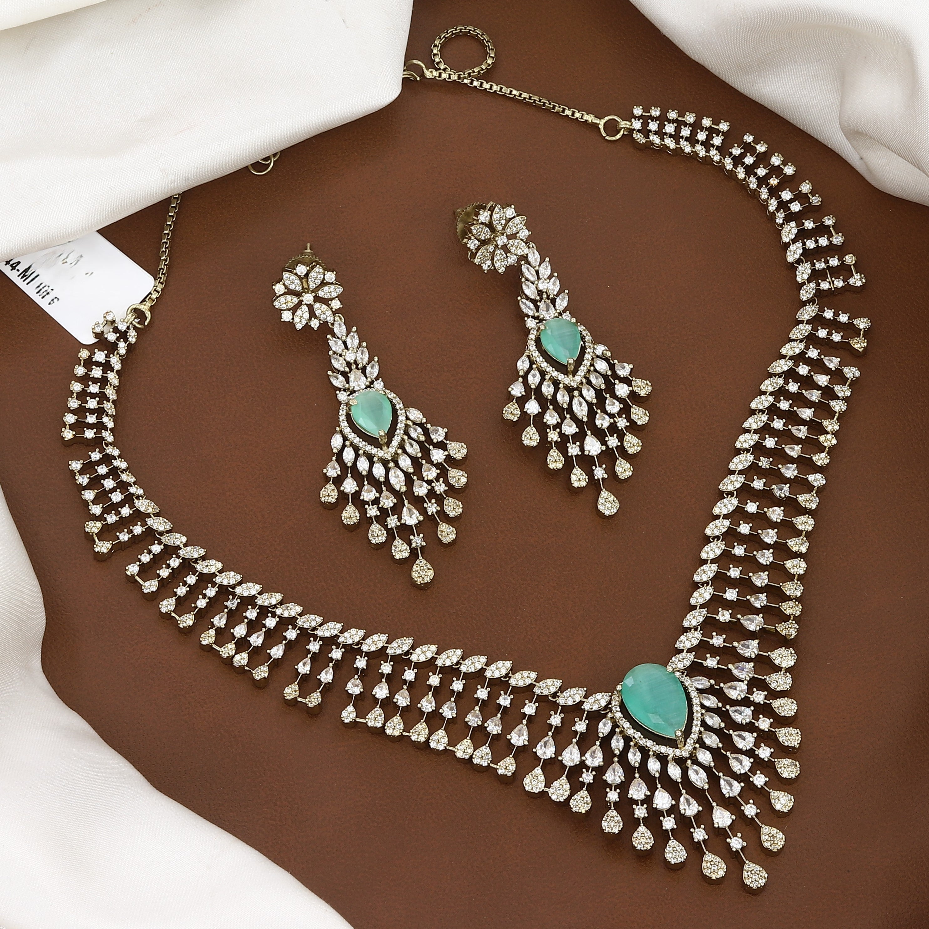Designer Stone & Cubic Zirconia Diamond Necklace Set