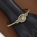 Elegant Diamond-Studded Mehndi Polished Finish Bracelet