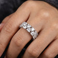 Brilliant Heart-Cut Cubic Zirconia Eternity Free Size Ring