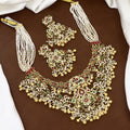 Traditional Kundan Multi-Strand Wedding Necklace Set