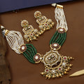 Big Pendent Short Moti Border Choker Set